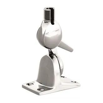 Shakespeare Deck Ratchet Mount 1"-14, Nutless, Four-Way, Stainless Steel Cable Slot