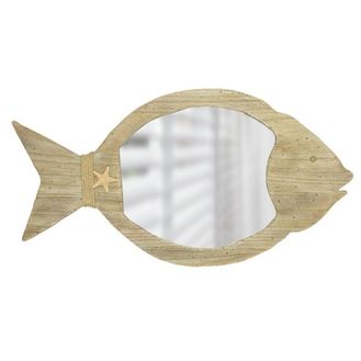 Fish Shaped Wooden Framed Mirror