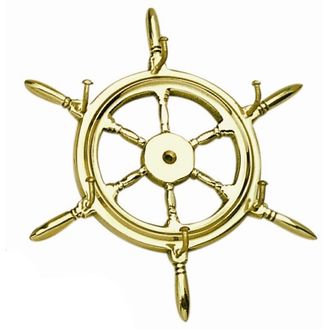 Brass Ship's Wheel Key Rack