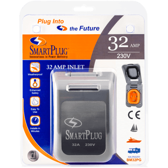 Smartplug 32 Amp - Non-Metallic Inlet with Grey Cover Assembly