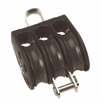 Barton Marine 45 mm Block - Triple, Fixed Eye &amp; Becket