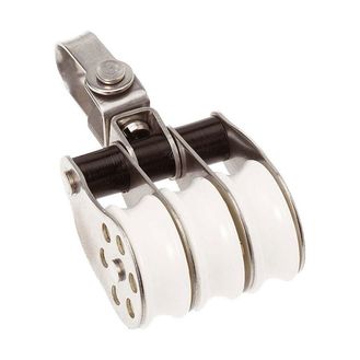 Barton Marine Triple, Swivel &amp; Becket, 30 mm Stainless Block