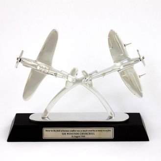 Aluminium Battle of Britain Spitfire &amp; Hurricane Tribute Sculpture