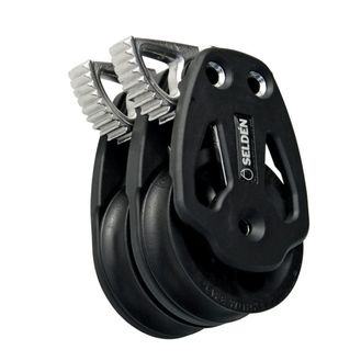 Selden 60mm Plain Bearing Double Cheek Block &amp; Quicklock