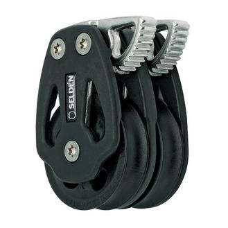 Selden 60mm Plain Bearing Double Cheek Block + Quicklock (Clockwise)