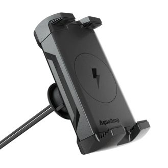 Aqua Amp Vertical Clamping Slim Socket Mounted Waterproof Wireless Phone Charger 15W Qi2 - 500 Series