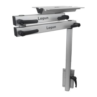 Lagun Table Leg System - Double Arm Frame, 500mm Leg &amp; Mounting Plate - Natural Anodised