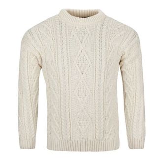 Classic Aran Jumper - 100% Wool