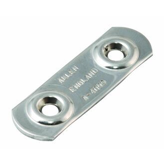 Allen 51mm Stainless Steel Toe Strap Plate (Pack of 2)