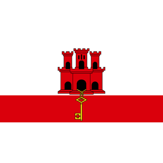 Meridian Zero Gibraltar Courtesy Flag - 30 x 45cm