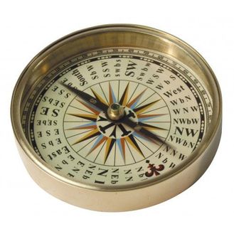 Compass in Leather Pouch