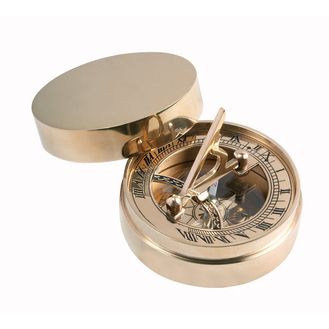 Nauticalia Brass Pocket Sundial &amp; Compass