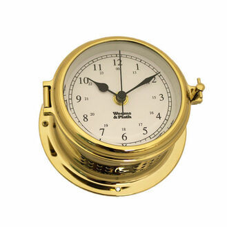 Weems & Plath Endurance II 105 Quartz Clock (Chrome and Brass)