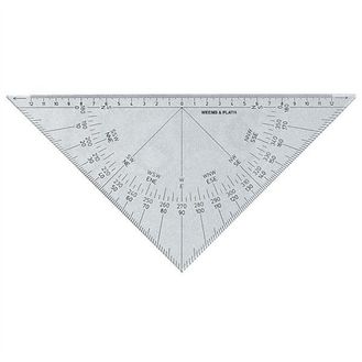 Weems &amp; Plath Protractor Triangle Black - Markings for NavPak