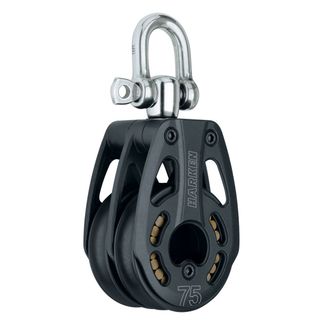 Harken 75 mm Aluminum Double Block Swivel