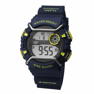 Limit Men's Wireguard Digital Watch - Navy/Green