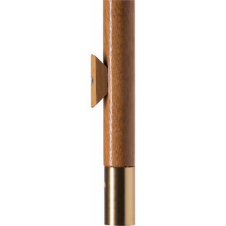 Lahnakoski Mahogany Flag Pole With Cleat & Built-in Roller
