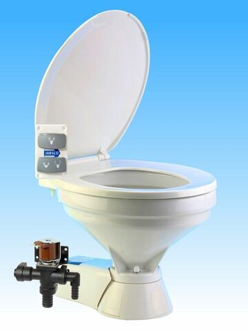 Jabsco Quiet Flush 12V Electric Regular Fresh Water Toilet Spares - 37045-1092