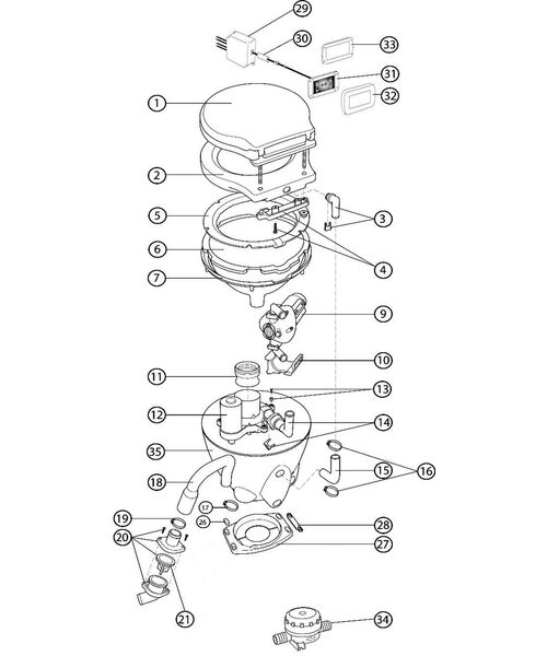 Jabsco Lite Flush 24V With Panel Spares - 58500-1024