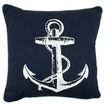 Nauticalia Anchor Print Maritime Cushion - Navy additional 1