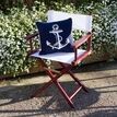 Nauticalia Anchor Print Maritime Cushion - Navy additional 2