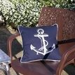 Nauticalia Anchor Print Maritime Cushion - Navy additional 4