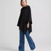 Holebrook Sofie Black Merino Wool Knitted Poncho additional 1