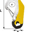Wichard 115mm Double Action Hook - Yellow additional 2