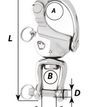 Wichard 90mm "HR" Snap Shackle: Swivel Shackle additional 2