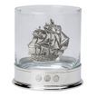 Pewter-Mounted Whisky Tumbler with HMS Victory Badge additional 1