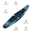 WAVE Venturer Inflatable Canoe with Bench Seats 1-2 Person additional 2