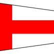 Meridian Zero Individual Numeral Pennants Flag - 0-9 (1/2 Yard, 26 x 58cm) additional 8