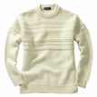 Pure British Wool Guernsey Cable Sweater - Navy or Ecru additional 5