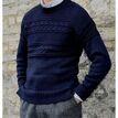 Pure British Wool Guernsey Cable Sweater - Navy or Ecru additional 4