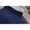 Pure British Wool Guernsey Cable Sweater - Navy or Ecru additional 3