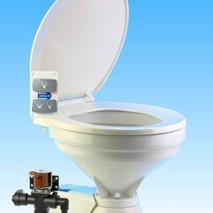 Jabsco Quiet Flush Electric 12V Compact Fresh Water Toilet Spares - 37045-3092