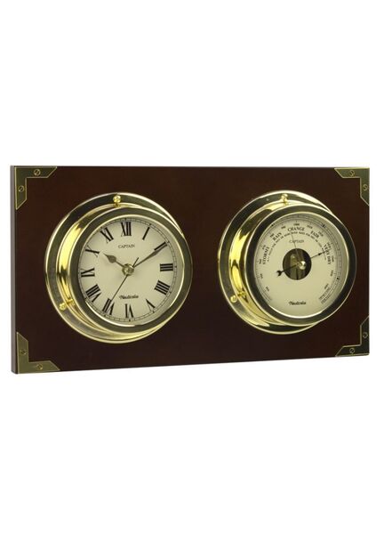 Nauticalia Captain Clock and Barometer Set