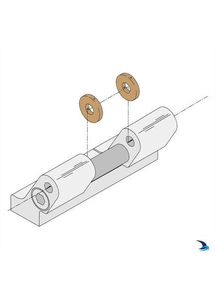 Lewmar Hinge Block (screws to outer frame)