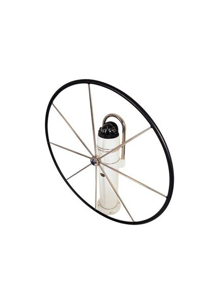 Lewmar 26 Inch Commodore Wheel, 5 Spoke Dished with Hide Cover