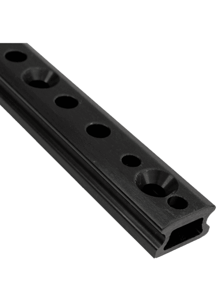 Lewmar Size 3 Drilled Track with Plunger Holes - 1.5m (Black)