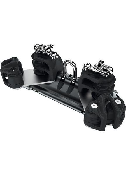 Lewmar NTR Mainsheet Car with Shackle, 2 Double CL Sheaves, Becket and Cam