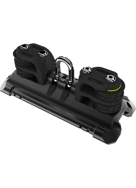 Lewmar Size 2 NTR TB Mainsheet Car With Shackle &amp; 2 Double Ball Bearing Control Line Sheaves