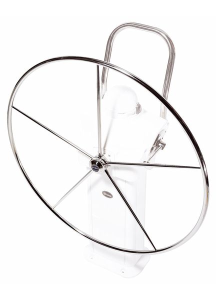 Lewmar 42" Commodore Wheel, 8 Spoke Dished with Hide Cover