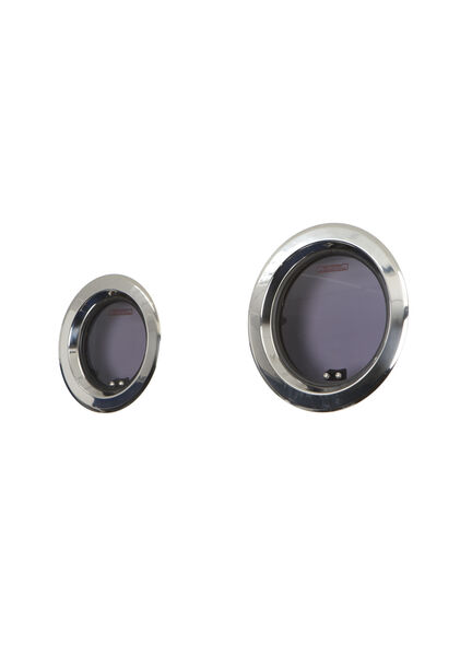 Lewmar Round Stainless Steel Portlight with Grey Acrylic 250mm Diameter Grey Handles