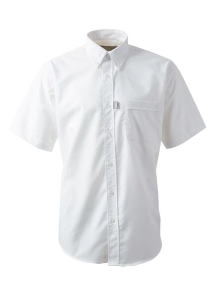 Gill Men's Short Sleeve Cotton Oxford White Shirt