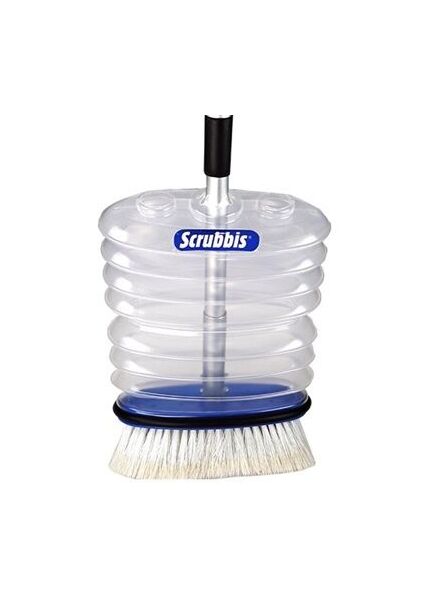 Scrubbis DipDeck Brush With Built-In Water Container and Handle Set