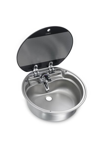 Dometic SNG 420 Round Sink With Glass Lid