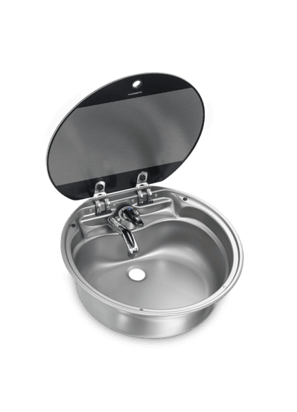 Dometic SNG 420 Round Sink With Glass Lid