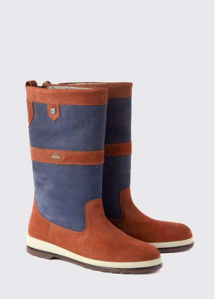 Dubarry Ultima Leather Sailing Boot Blue/Brown