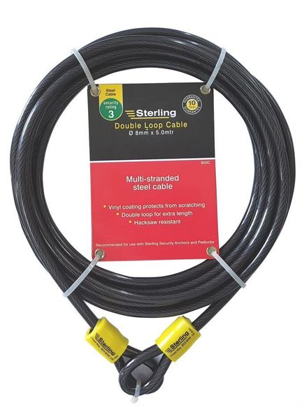 Sterling 8mm Double Loop Cable 5m
